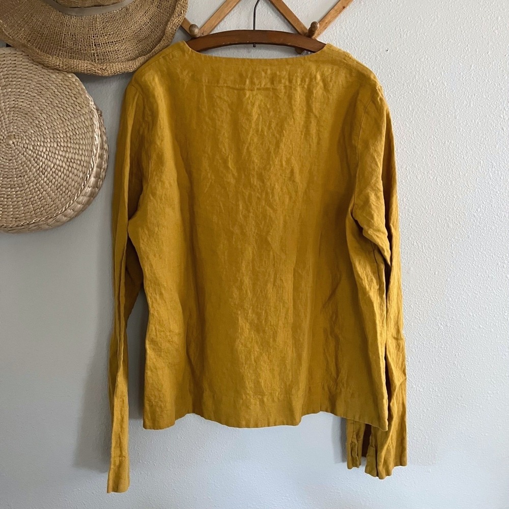 Threads by Bed Threads 100% Flax Linen Top - Picture 2 of 6